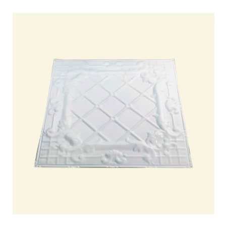 Acoustic Ceiling Products Great Lakes Tin Toledo 2' X 2' Nail-up Tin Ceiling Tile in Gloss White - T55-00